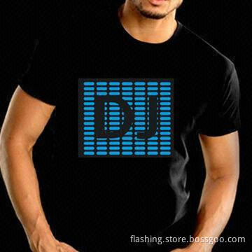 Hot Selling EL Sound Sensor T-shirt
